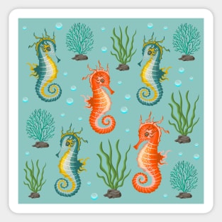 Seahorse Pattern 1 Sticker